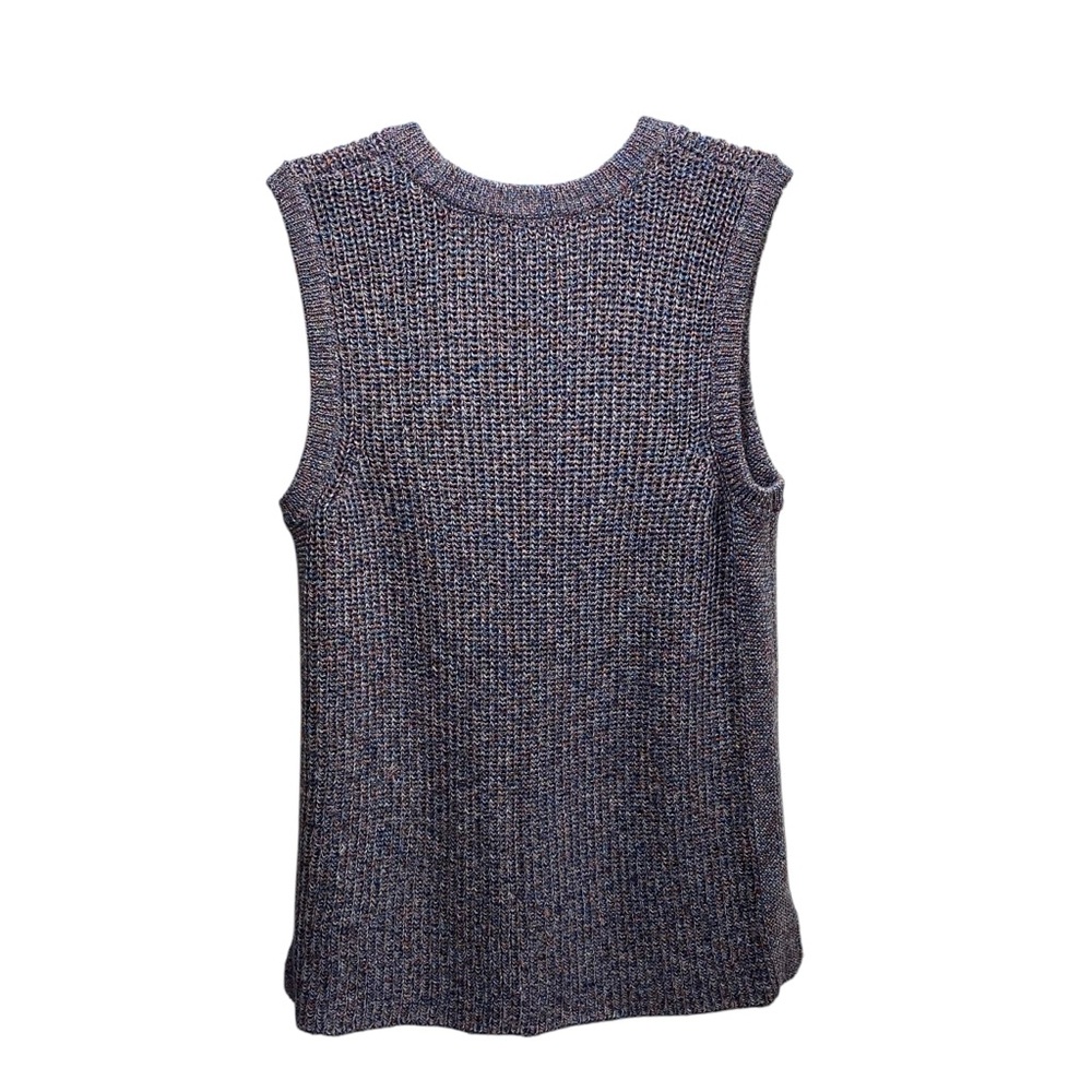 Ella Moss Womens Juniors Sweater Vest‎ Gray XXL Knitted Crew Neck Preppy Chunky - Picture 2 of 6